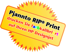 Pjannto RIP Print drucken Sie kalibriert auf Ihren HP Designjet